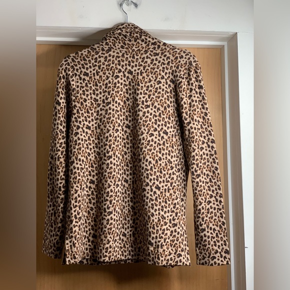 JJill Brown Leopard Cowl Neck Sweater.     Size-Small. Classic Casual Chic - Picture 4 of 4